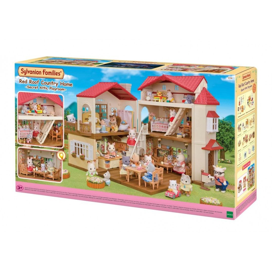 Sylvanian Families Red Roof Country Home Secret Attic Playroom