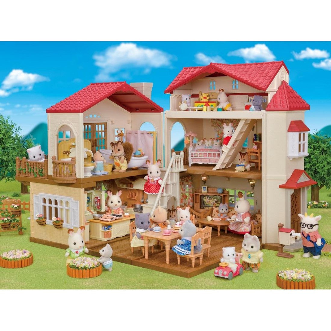 Sylvanian Families Red Roof Country Home Secret Attic Playroom