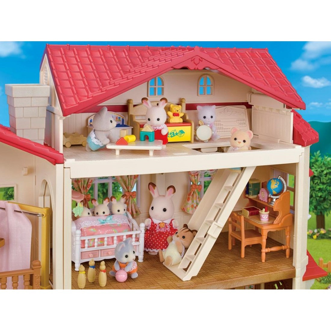 Sylvanian Families Red Roof Country Home Secret Attic Playroom