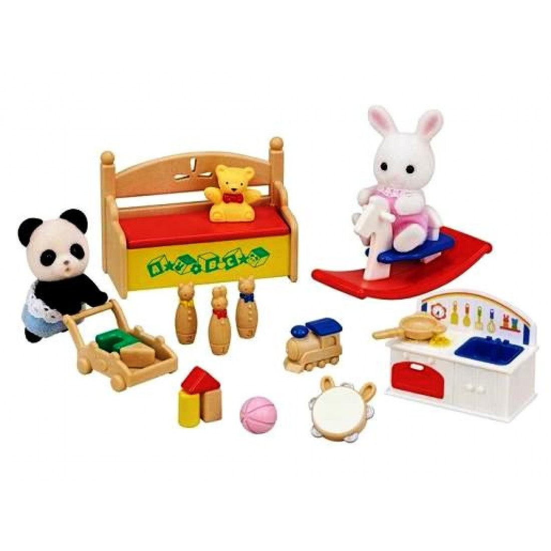 Sylvanian Families Baby's Toy Box - Snow Rabbit & Panda Baby