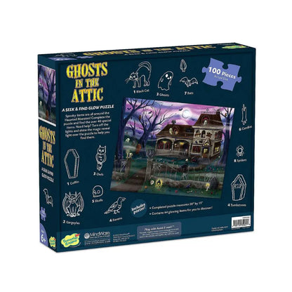 Peaceable Kingdom - Ghosts in the Attic Glow Puzzle Game