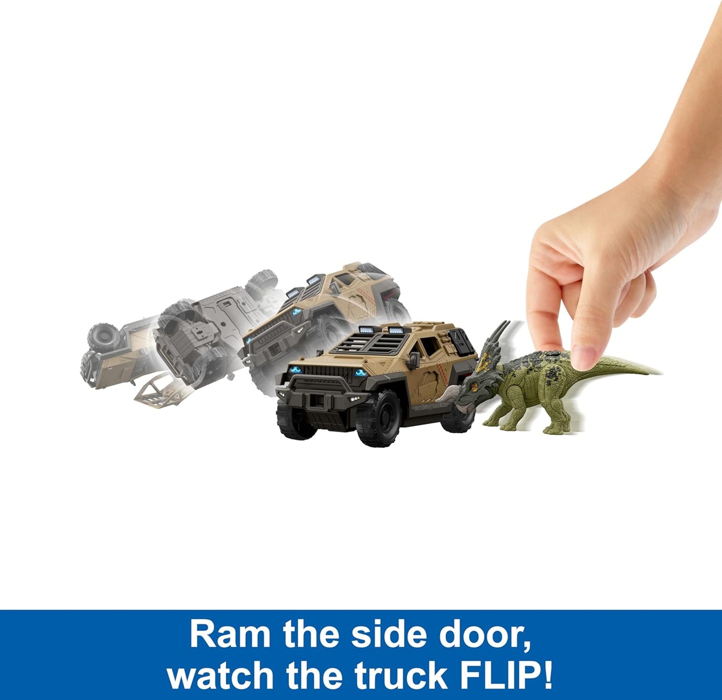 Mattel Jurassic World Truck & Einiosaurus Dinosaur Action Figure