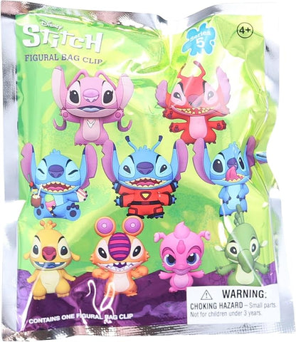 Disney Stitch Series 5 -3D Figural Foam Bag Clip Keychain