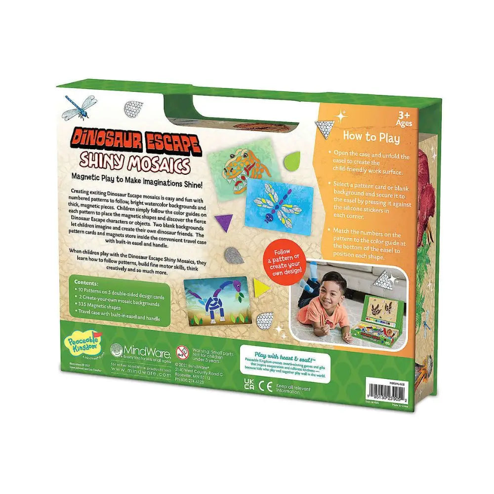 Peaceable Kingdom Dinosaur Escape Shiny Mosaics