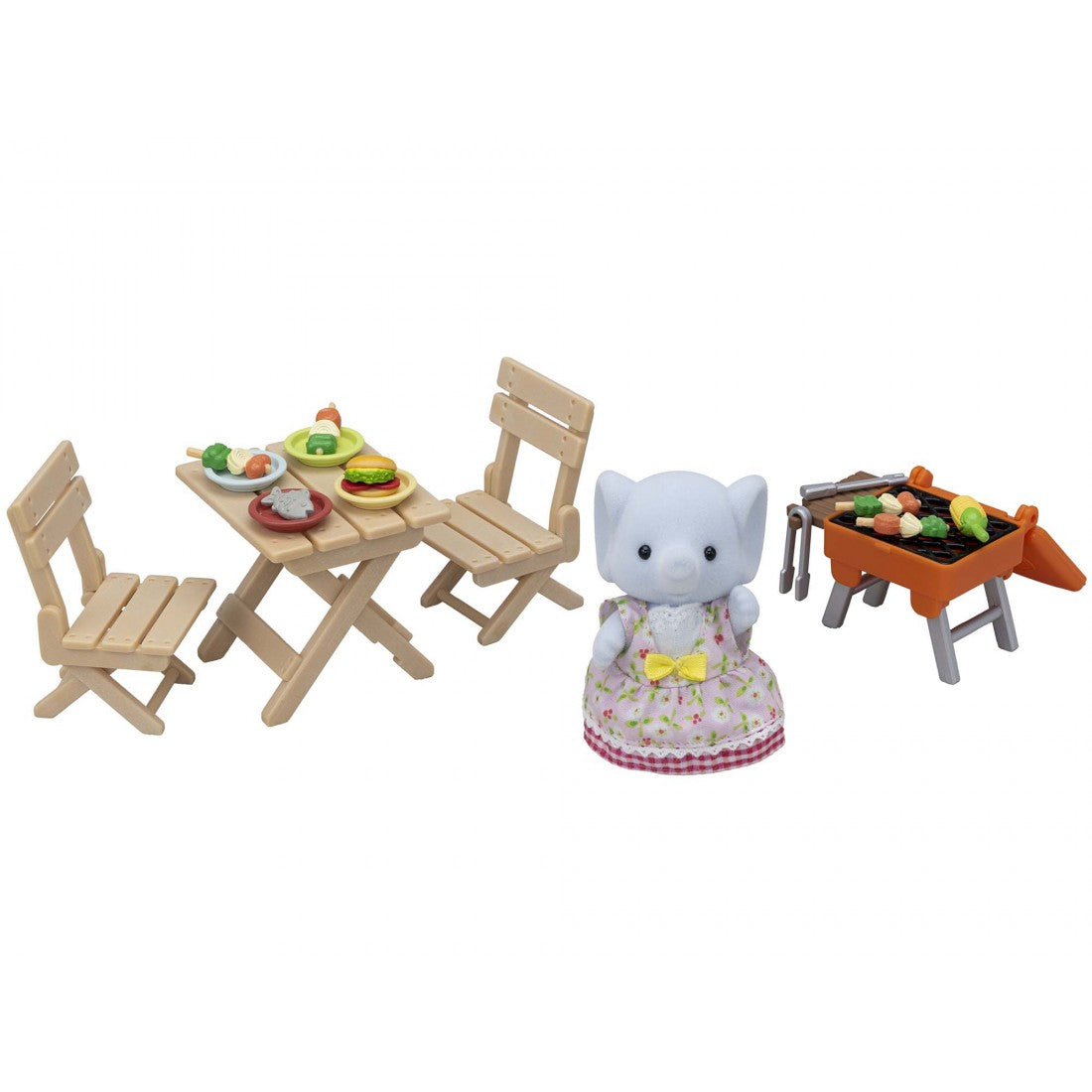 Sylvanian Families BBQ Picnic Set - Elephant Girl