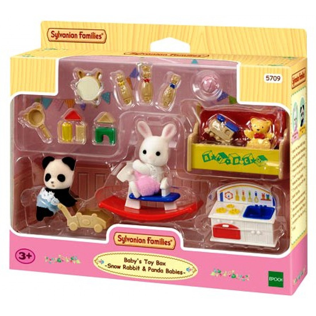 Sylvanian Families Baby's Toy Box - Snow Rabbit & Panda Baby