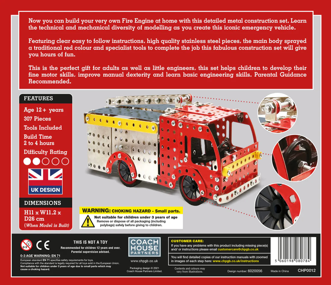 DEXC Fire Engine Metal Construction Set