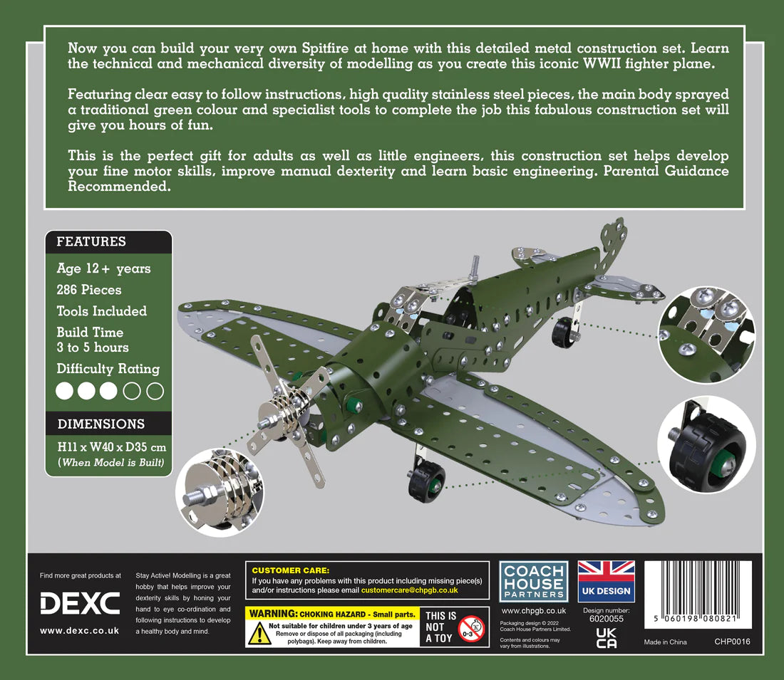 DEXC Spitfire Metal Construction Set