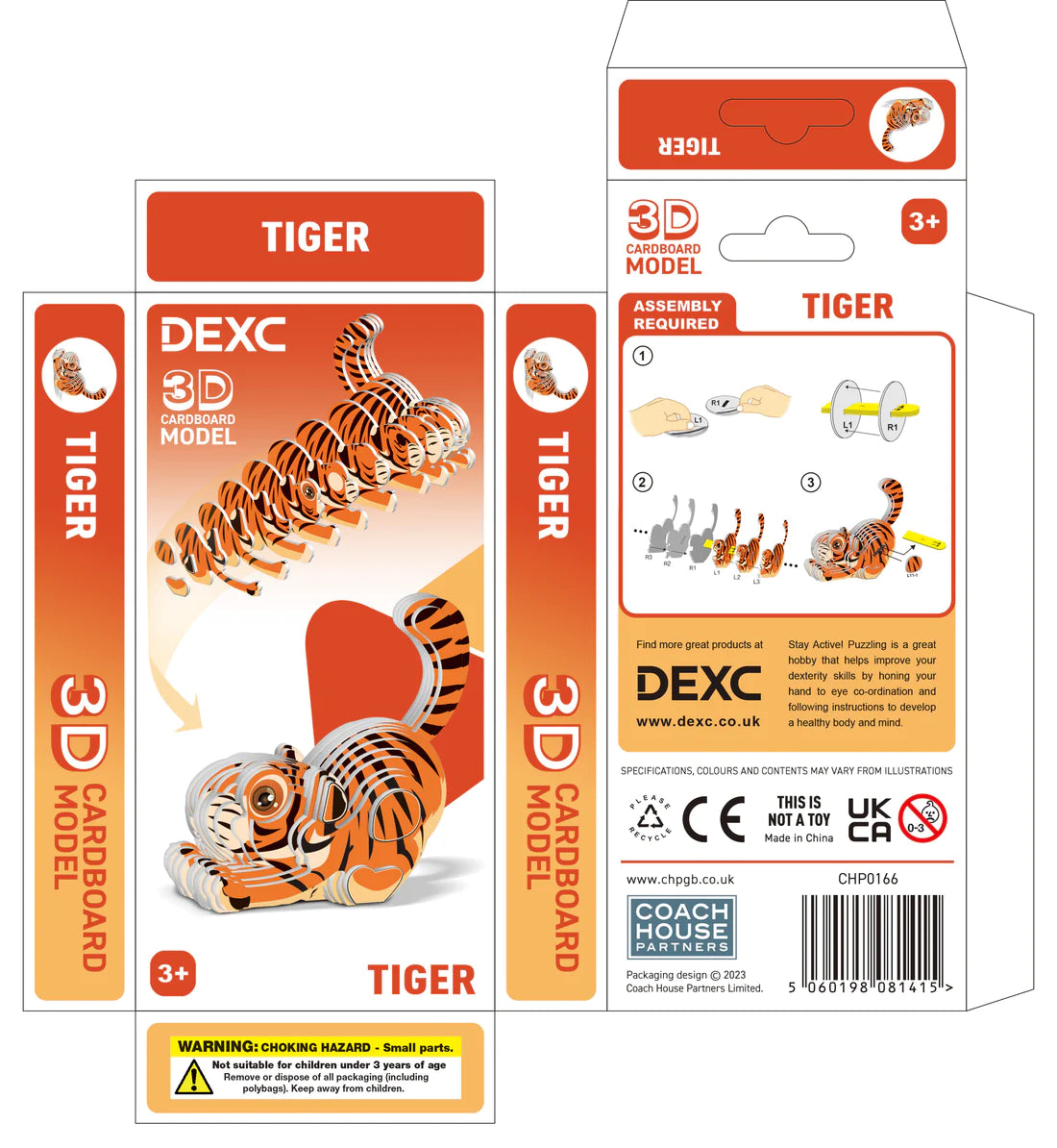 DEXC Make Your Own 3D Tiger Puzzle