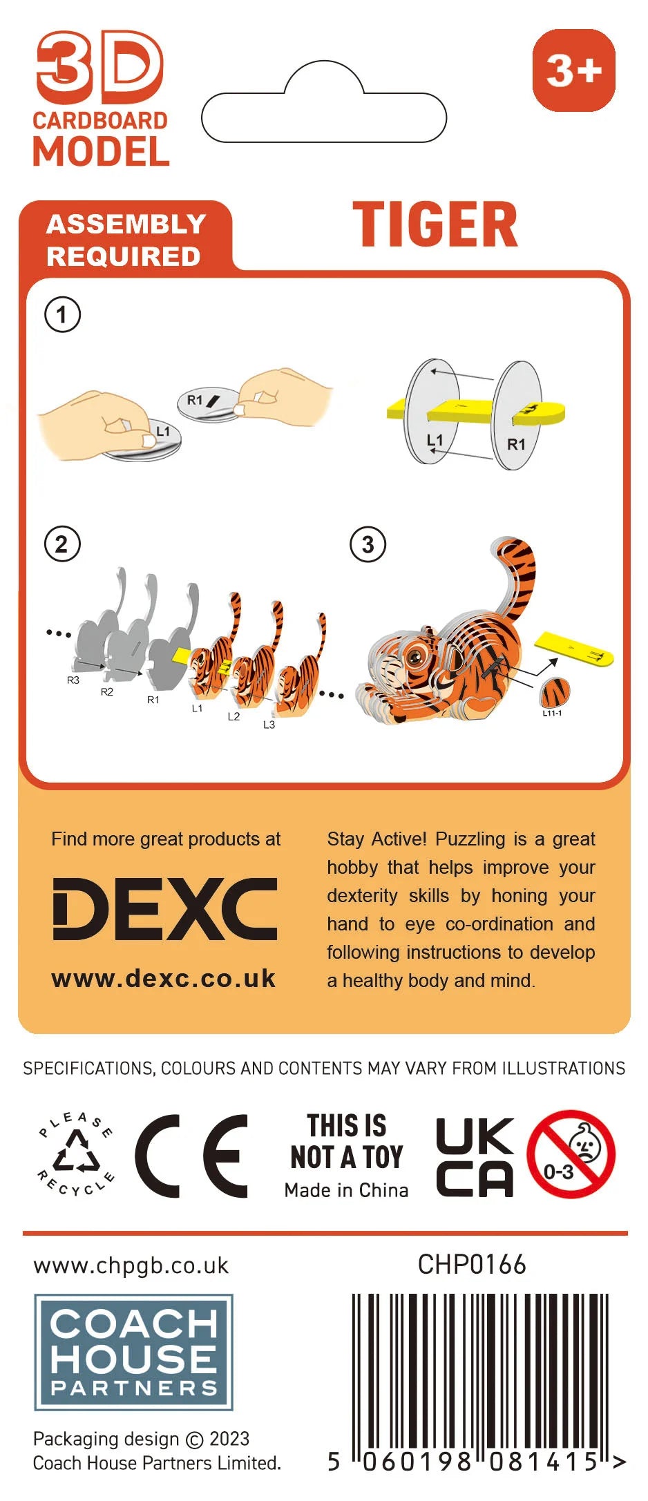 DEXC Make Your Own 3D Tiger Puzzle