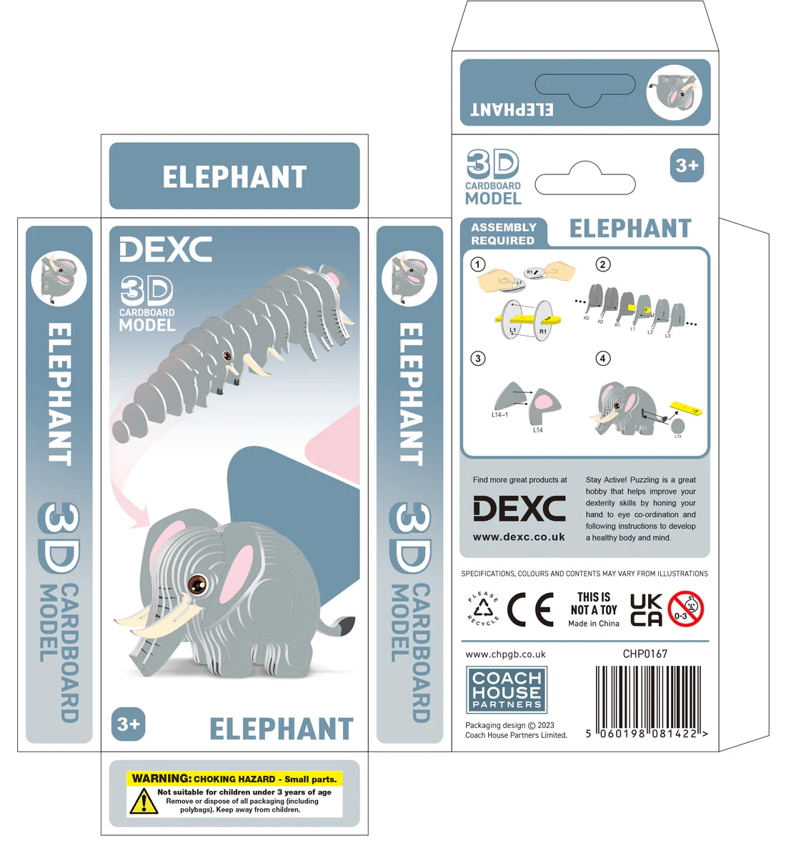 DEXC Make Your Own 3D Elephant Puzzle