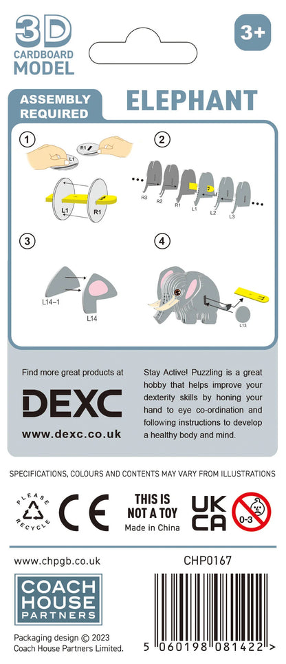 DEXC Make Your Own 3D Elephant Puzzle