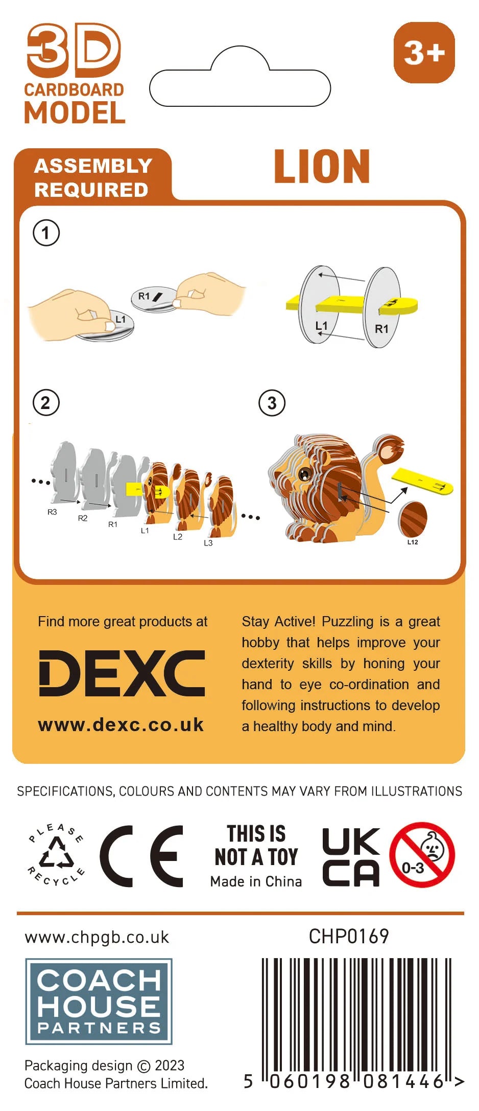 DEXC Make Your Own 3D Lion Puzzle