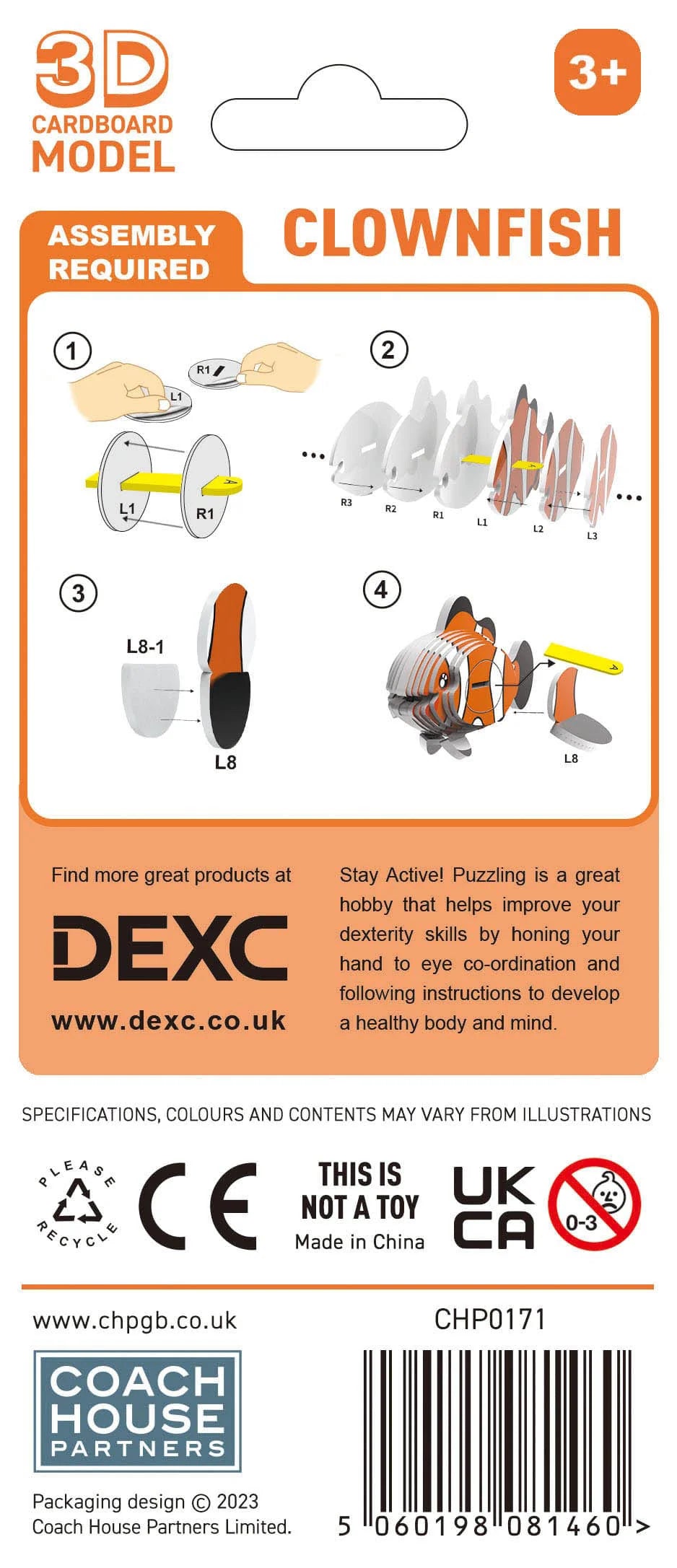 DEXC Make Your Own 3D Clownfish Puzzle