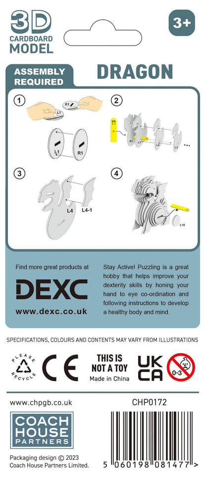 DEXC Make Your Own 3D Dragon Puzzle