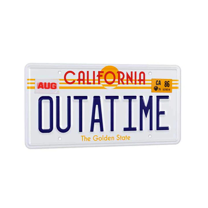 Back To The Future Outatime License Plate