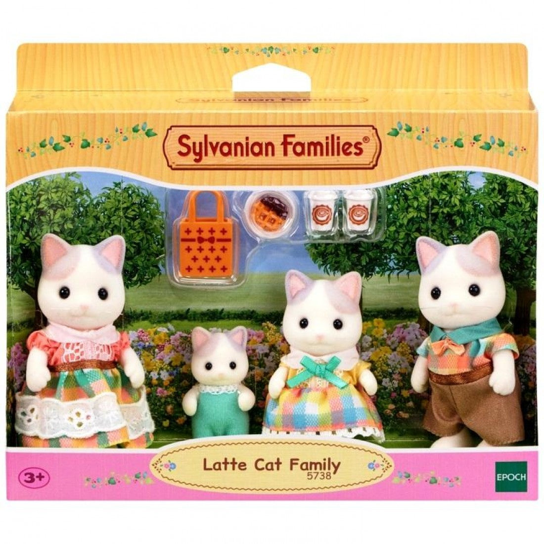 Sylvanian Families Latte Cat Family