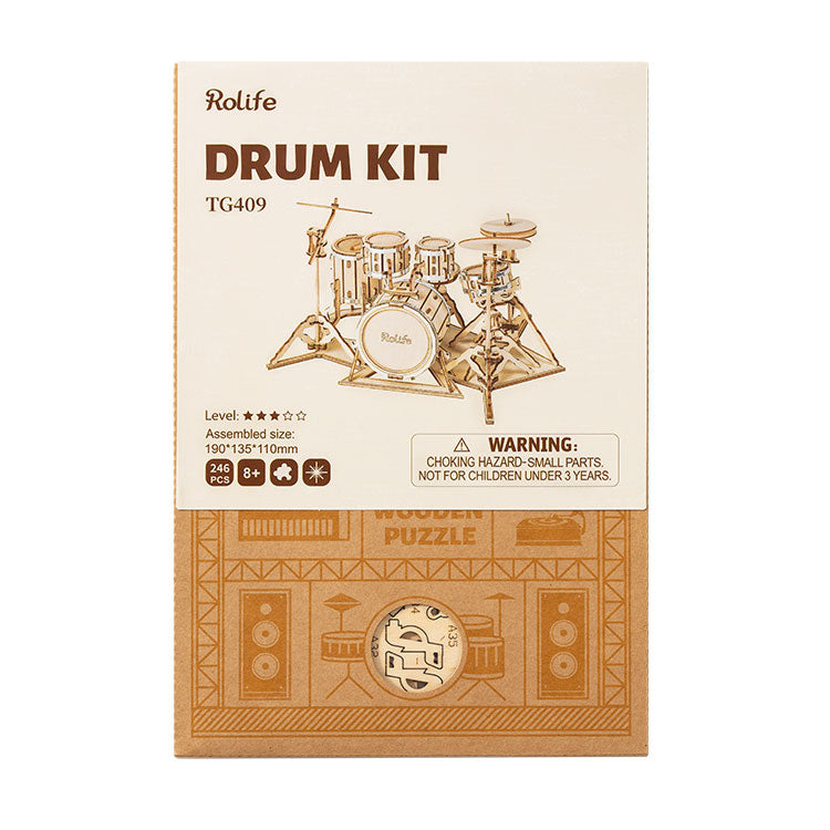 Drum Kit - Rokr 3d Wooden Puzzle