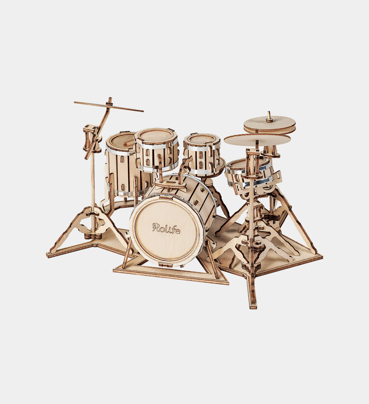 Drum Kit - Rokr 3d Wooden Puzzle