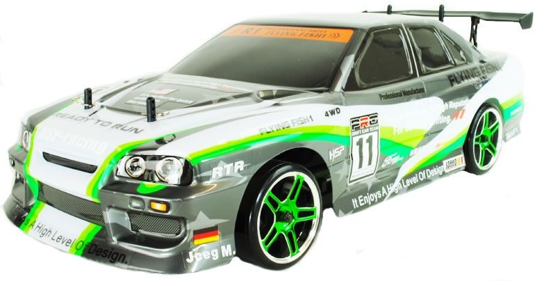 Nissan Skyline electric drift car - 2.4GHZ - Green