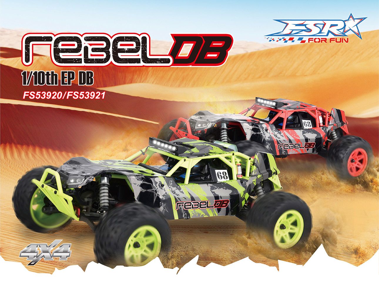 FS REBEL DB 1:10 electric desert buggy - Red