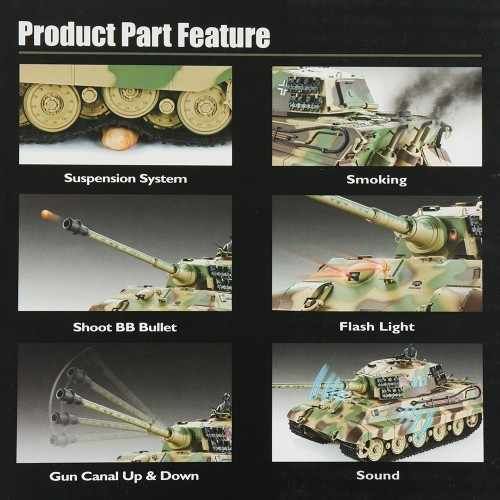 Heng Long 1:16 King Tiger RC Tank Smoke & Sound Electric