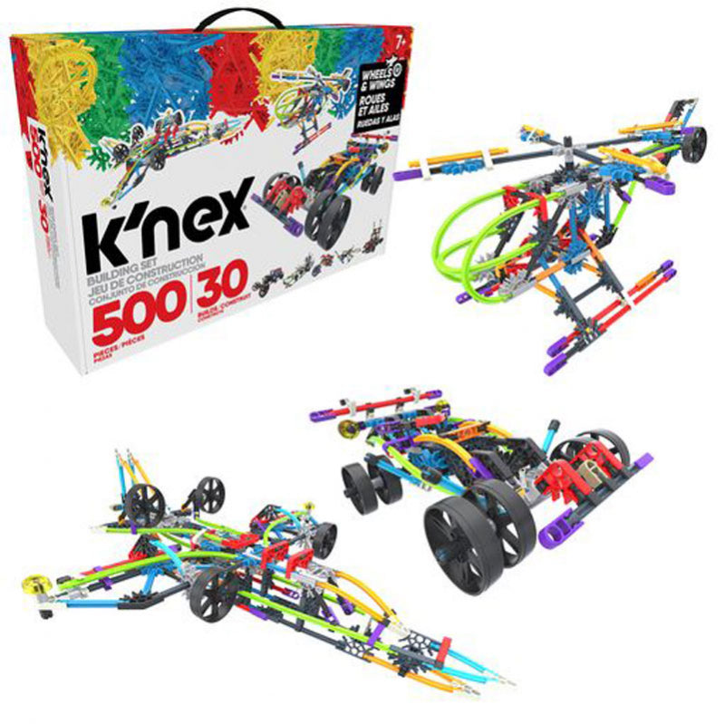 Knex Classics 500 Pc - 30 Model Wings And Wheels Building Set