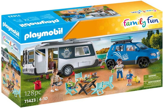 Playmobil Family Fun Caravan With Car