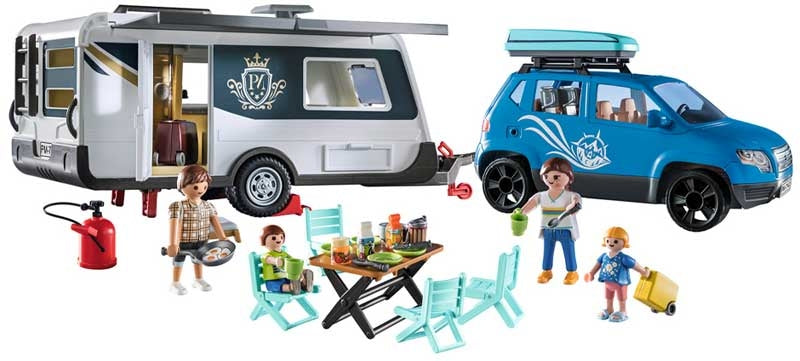 Playmobil Family Fun Caravan With Car