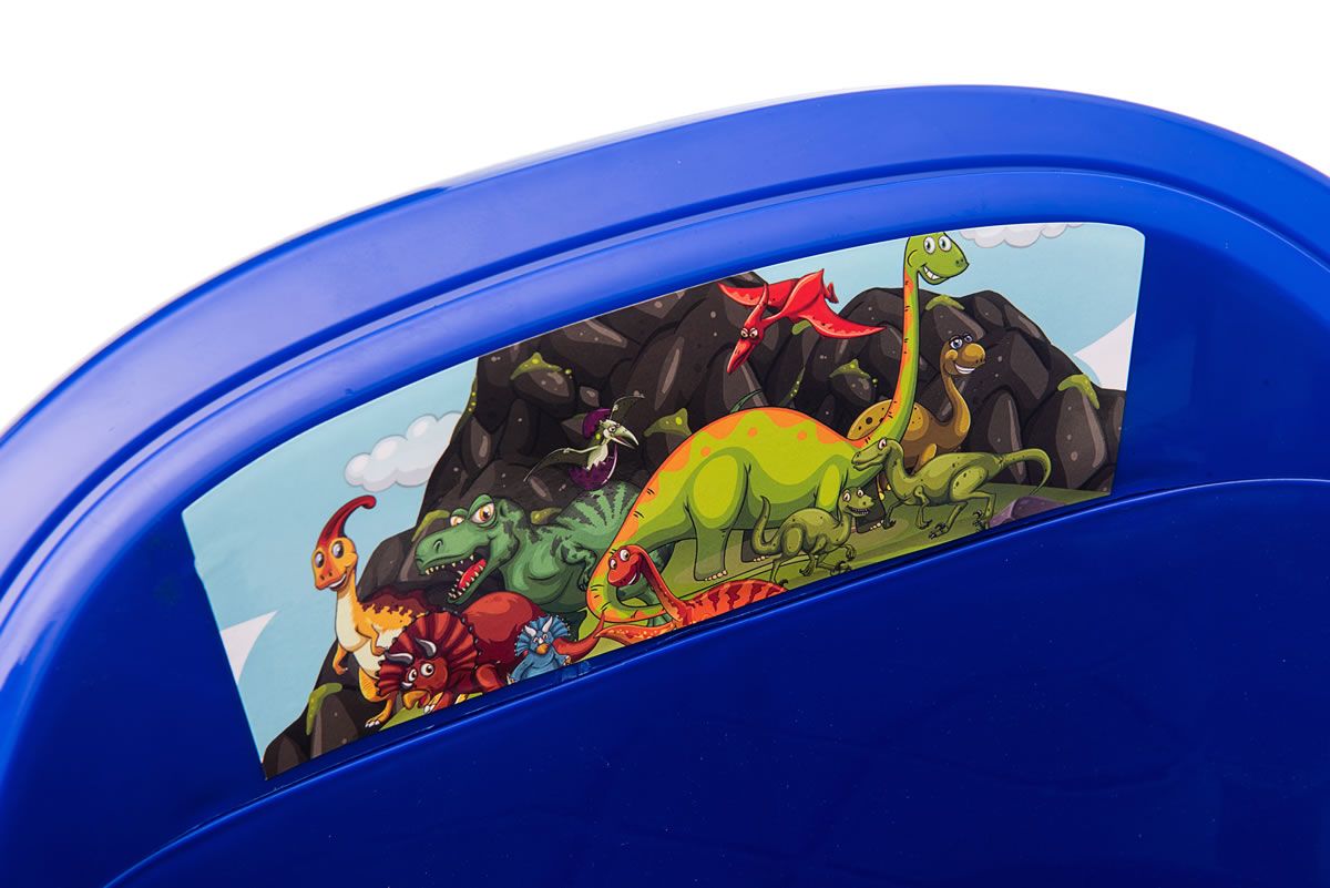 Blue dinosaur adventure ride on bumper car