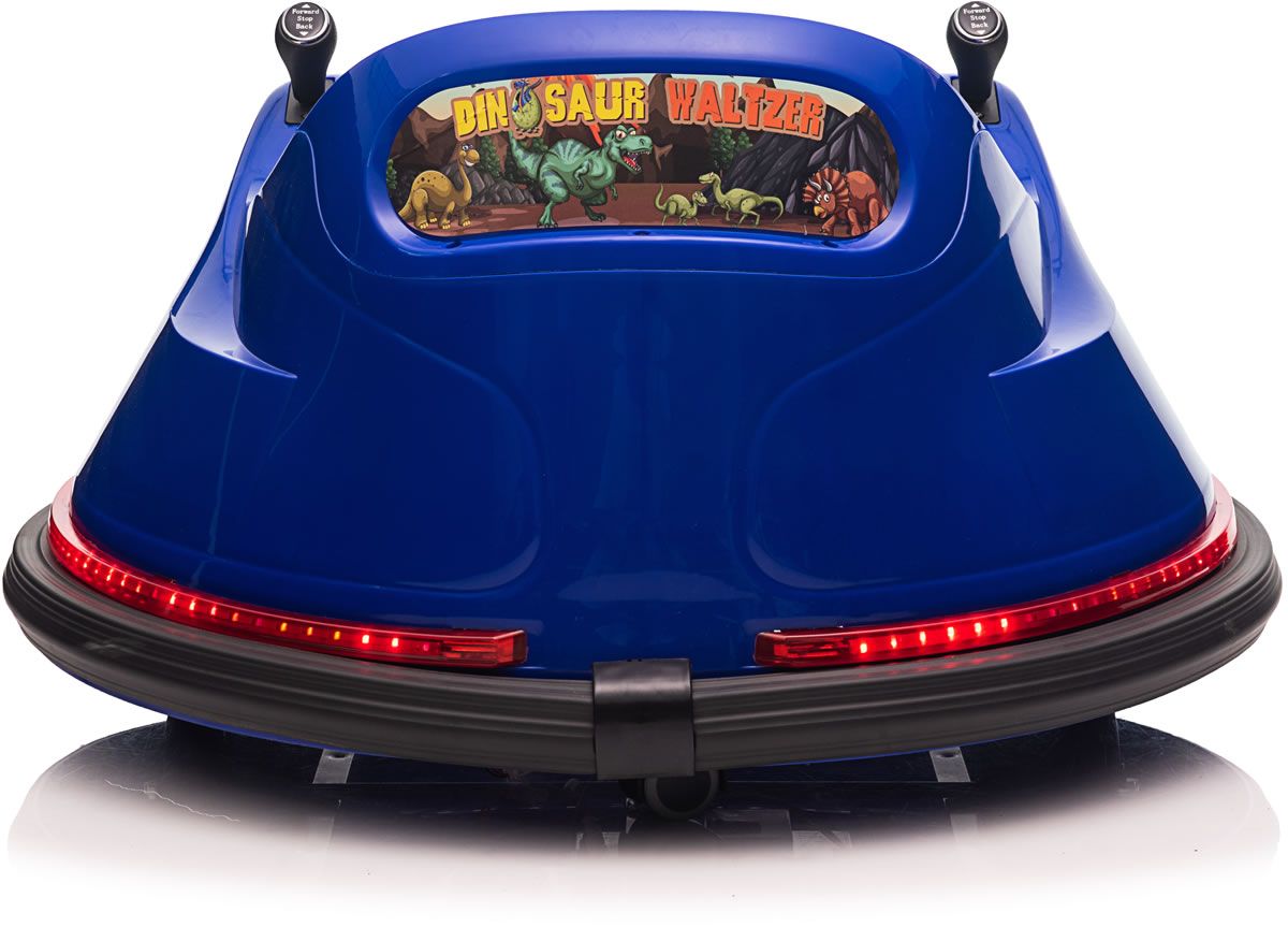 Blue dinosaur adventure ride on bumper car