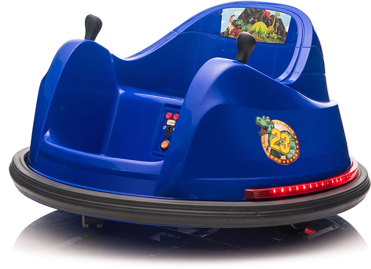 Blue dinosaur adventure ride on bumper car