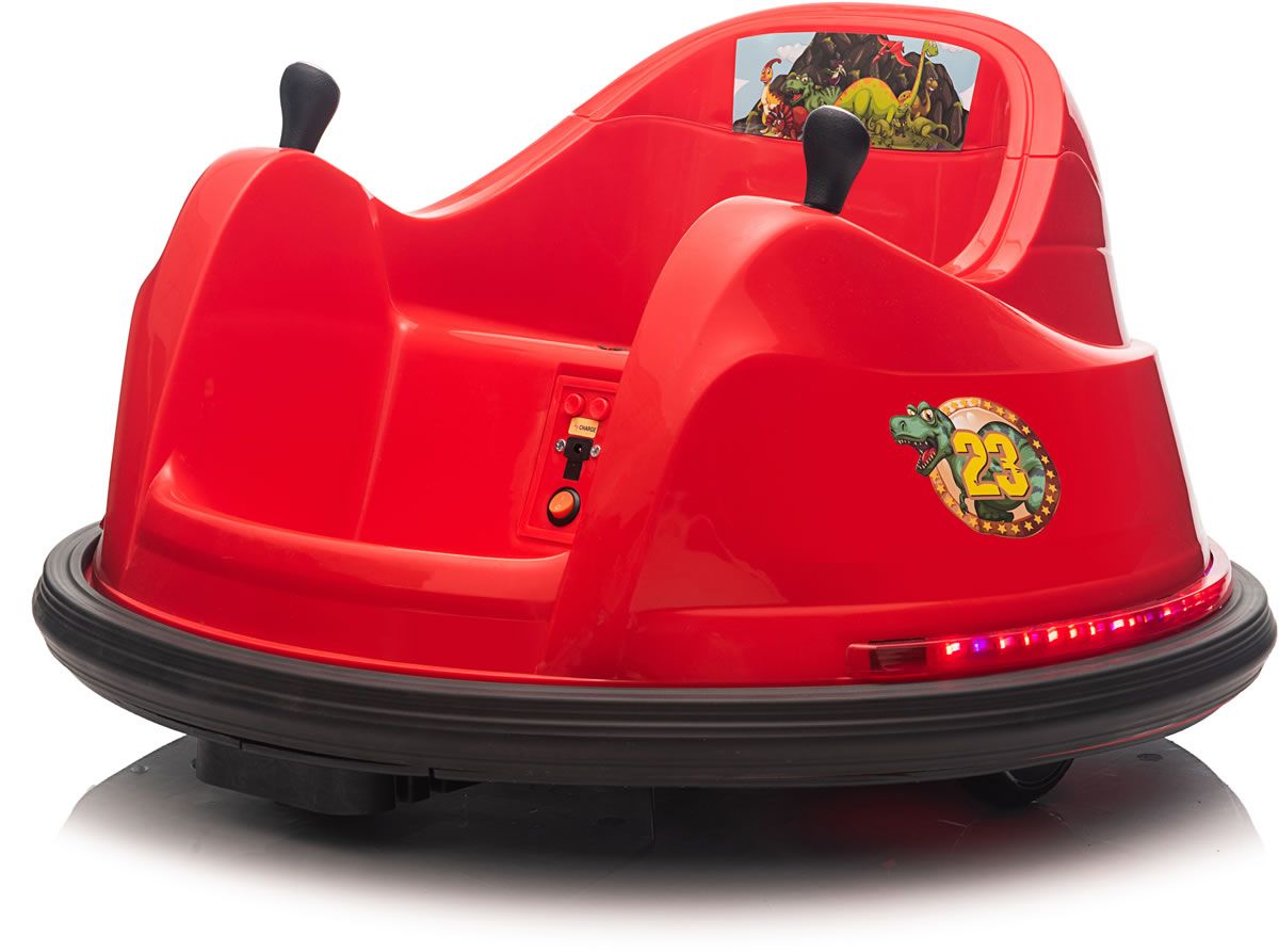 Red dinosaur adventure ride on bumper car